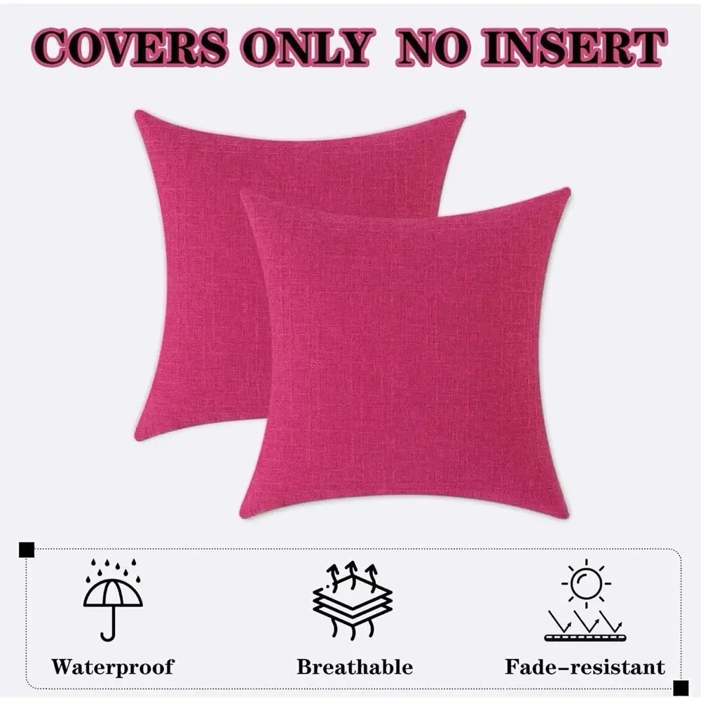 Kevin Textiles Set of 2 Outdoor Waterproof Throw Pillow Covers 18